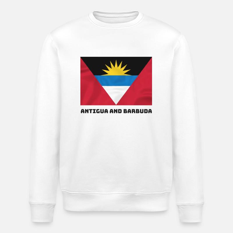 Drapeau d’Antigua-et-Barbuda - Sweat bio ROLLER Stanley/Stella Unisexe - blanc