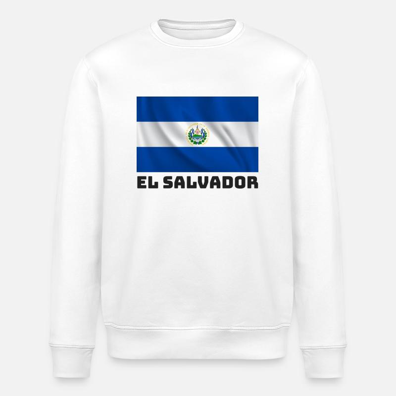 Drapeau du Salvador - Sweat bio ROLLER Stanley/Stella Unisexe - blanc