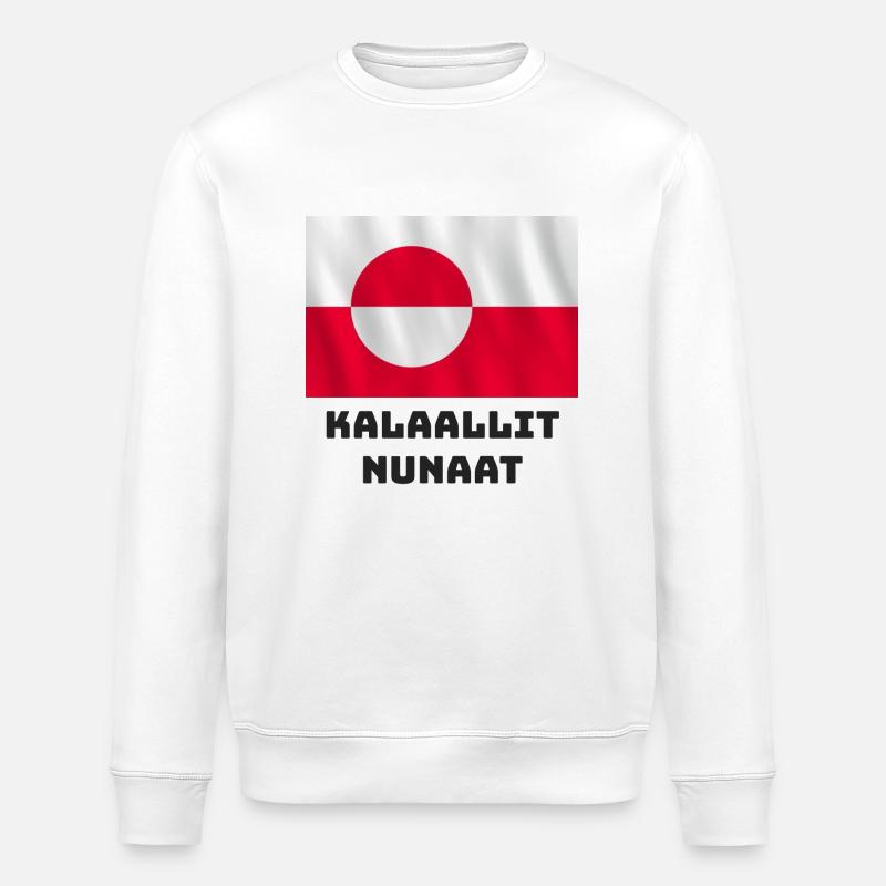 Drapeau du Groenland - Sweat bio ROLLER Stanley/Stella Unisexe - blanc