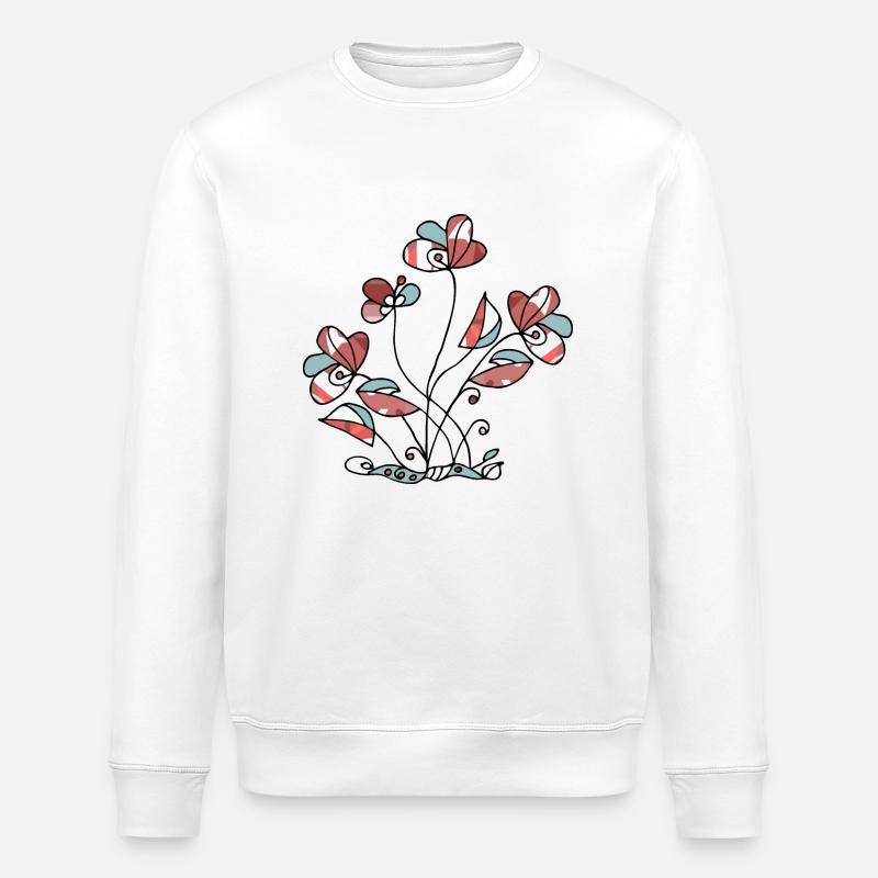 Blumen - Stanley/Stella Unisex Bio-Sweatshirt ROLLER - Weiß