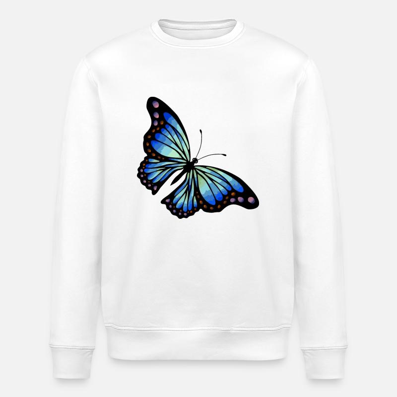 Papillon - Sweat bio ROLLER Stanley/Stella Unisexe - blanc