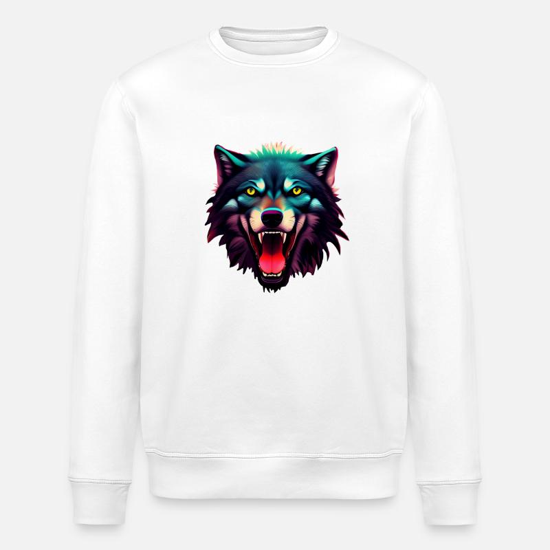 Wolf - Stanley/Stella Unisex Bio-Sweatshirt ROLLER - Weiß