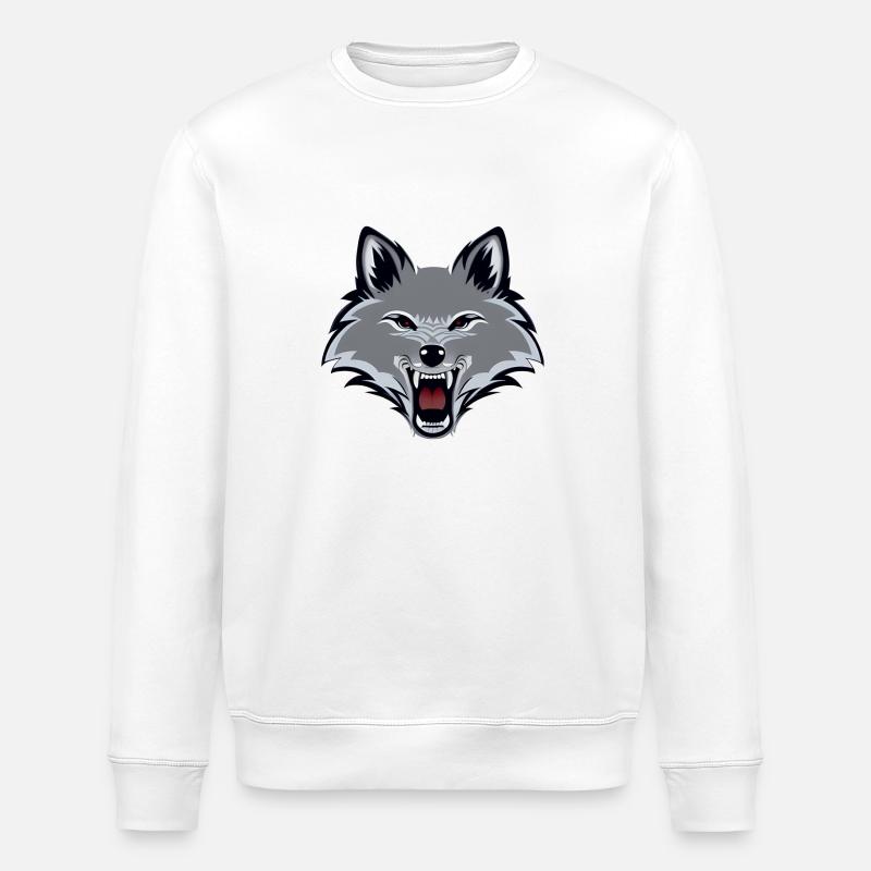 Wolf - Stanley/Stella Unisex Bio-Sweatshirt ROLLER - Weiß