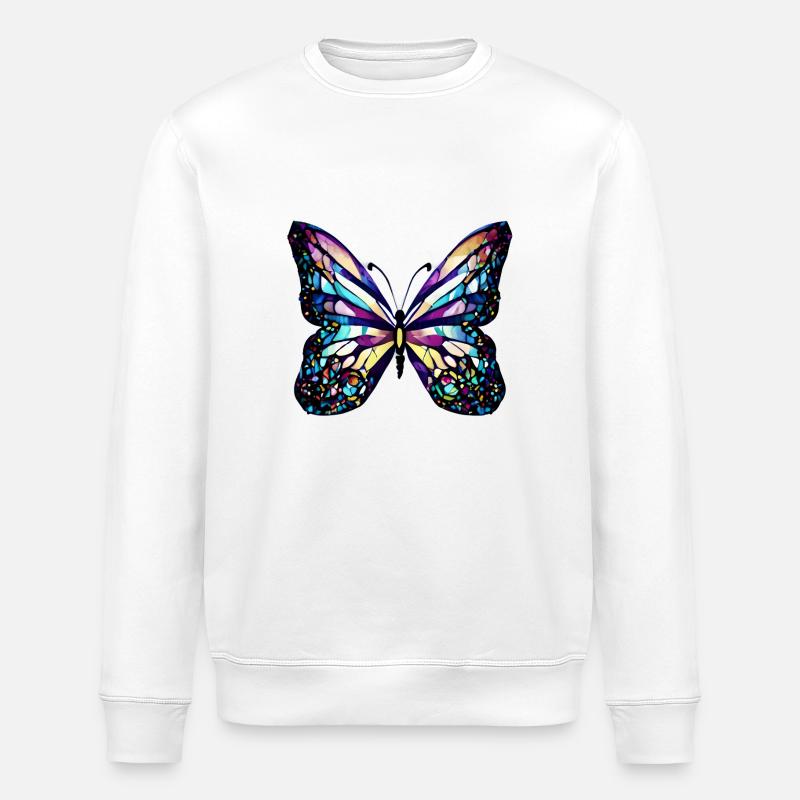 Papillon Insecte Animal Papillon - Sweat bio ROLLER Stanley/Stella Unisexe - blanc
