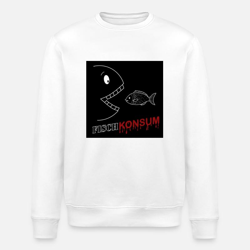 Fischkonsum - Stanley/Stella Unisex Bio-Sweatshirt ROLLER - Weiß