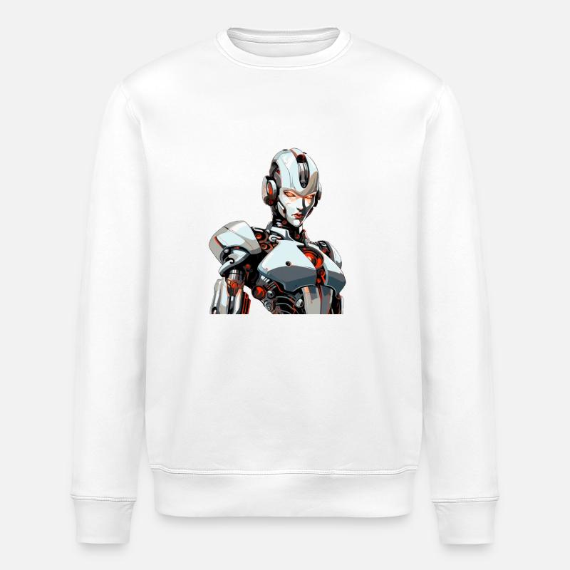 Futuristic Warrior - Stanley/Stella Unisex Bio-Sweatshirt ROLLER - Weiß