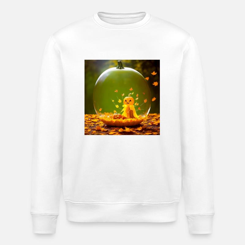 Halloween Pumpkin Ghost - Sweat bio ROLLER Stanley/Stella Unisexe - blanc