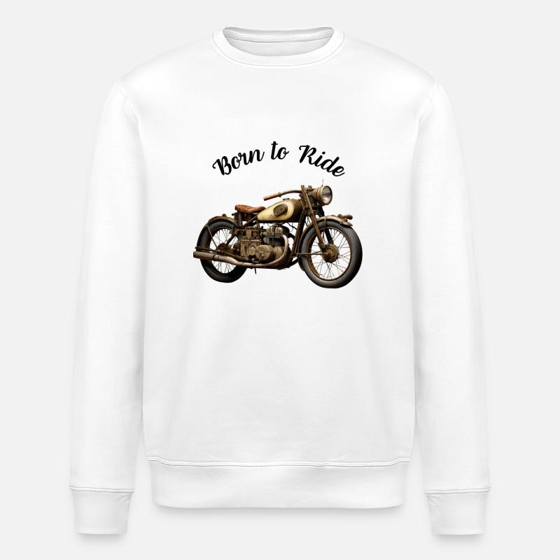 Born to Ride - Stanley/Stella Unisex Bio-Sweatshirt ROLLER - Weiß
