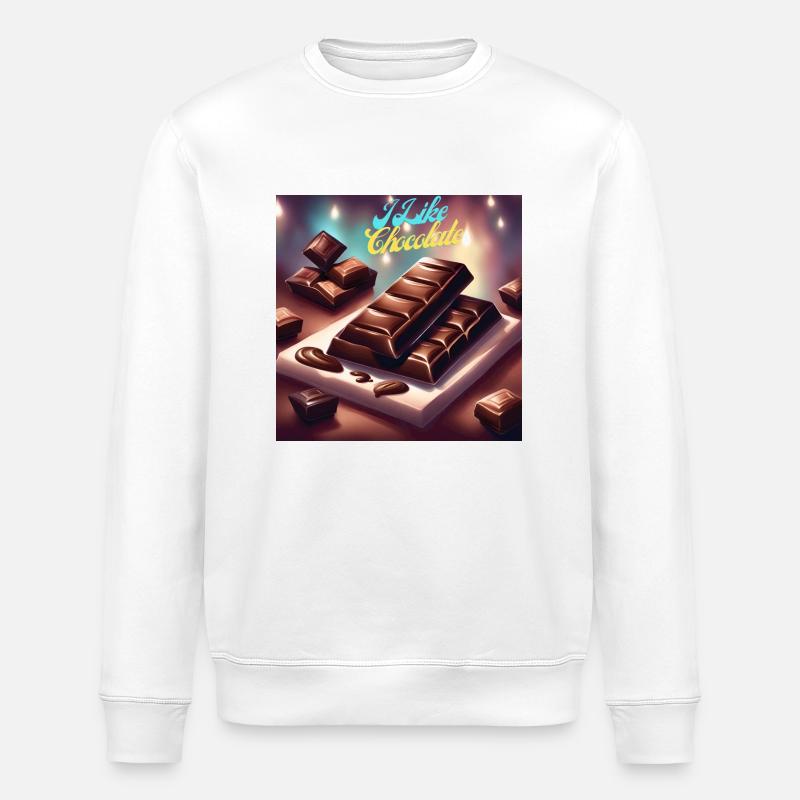 Chocolat - Sweat bio ROLLER Stanley/Stella Unisexe - blanc