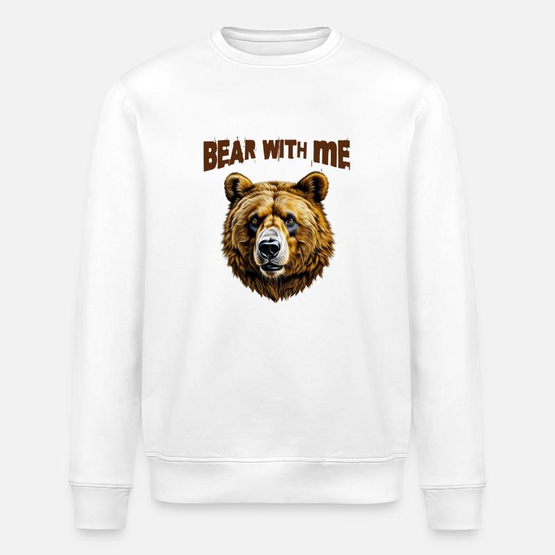 Bear with me - Stanley/Stella ROLLER Unisex Organic Sweatshirt - white