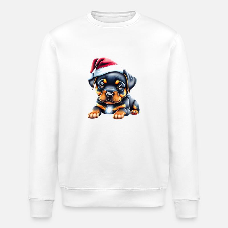 Chiens Rottweiler Chien Noël Chiot - Sweat bio ROLLER Stanley/Stella Unisexe - blanc