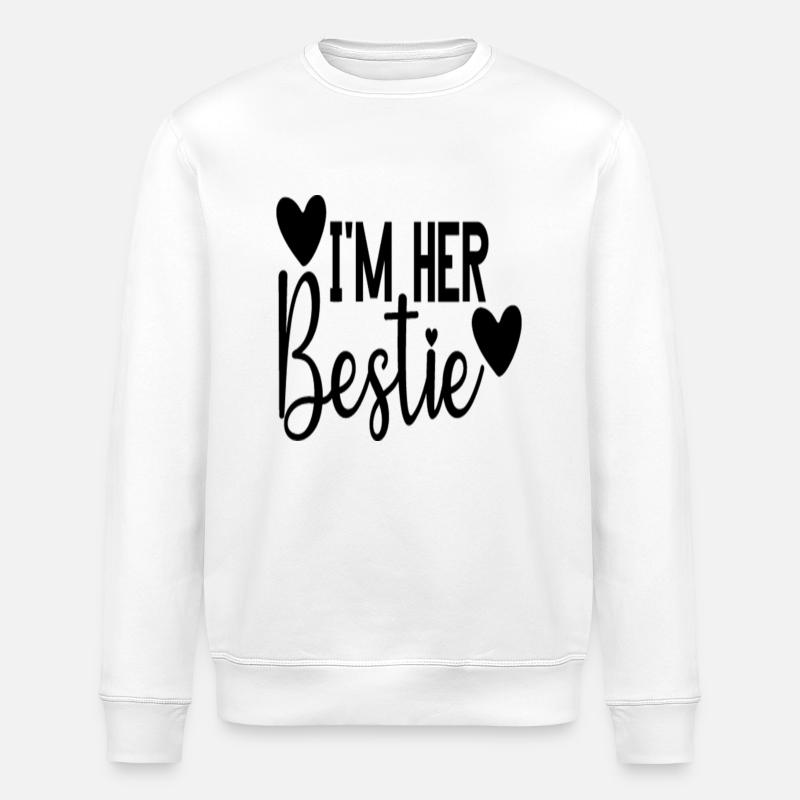 I´m Her Bestie - Stanley/Stella Unisex Bio-Sweatshirt ROLLER - Weiß