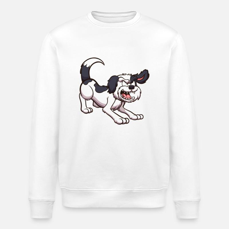 Aboiement Shih Tzu Chien - Sweat bio ROLLER Stanley/Stella Unisexe - blanc