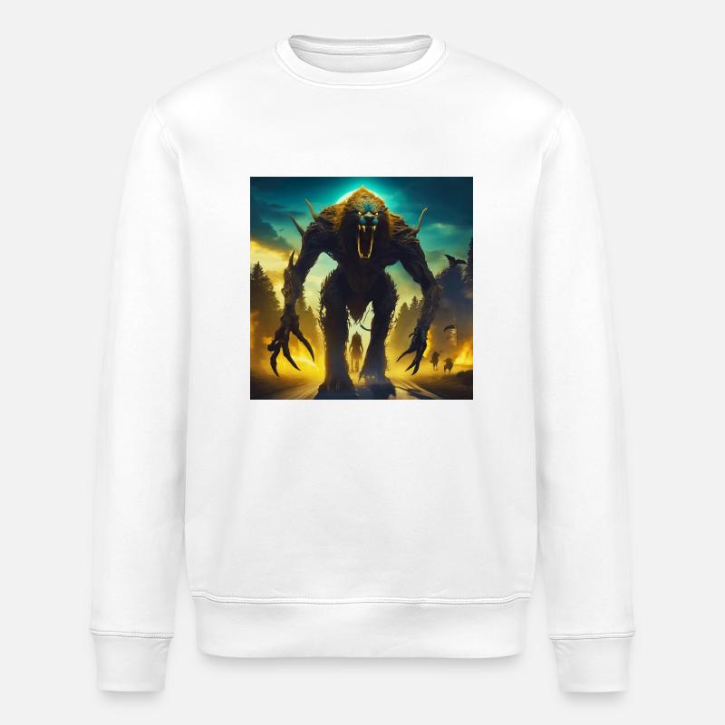 Werwolf im Chaos - Stanley/Stella Unisex Bio-Sweatshirt ROLLER - Weiß