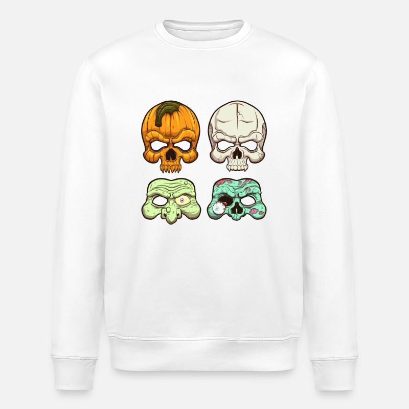Masques d’Halloween - Sweat bio ROLLER Stanley/Stella Unisexe - blanc