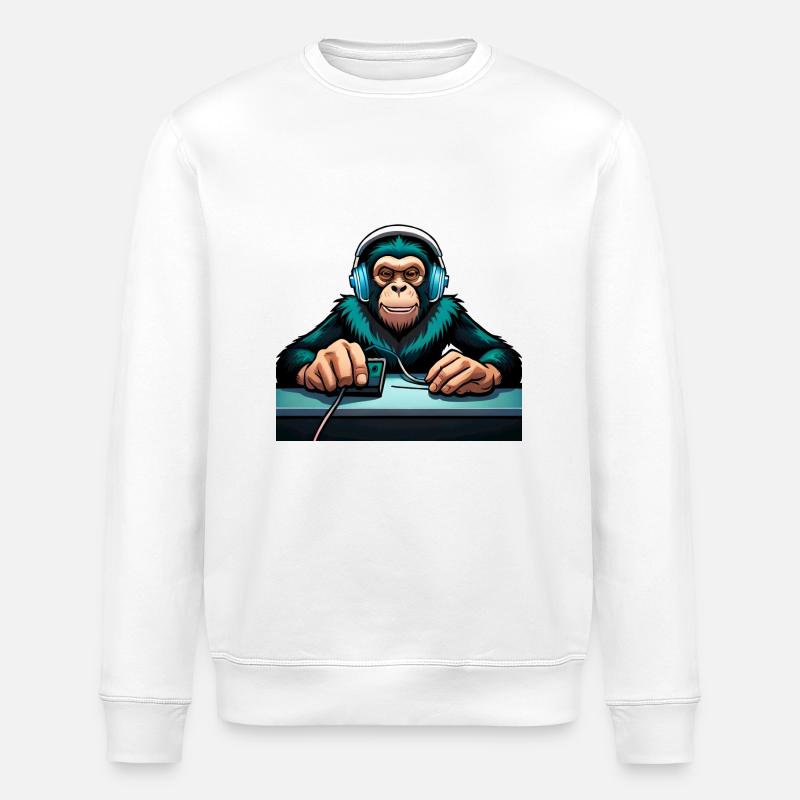 Chill Ape - Stanley/Stella Unisex Bio-Sweatshirt ROLLER - Weiß
