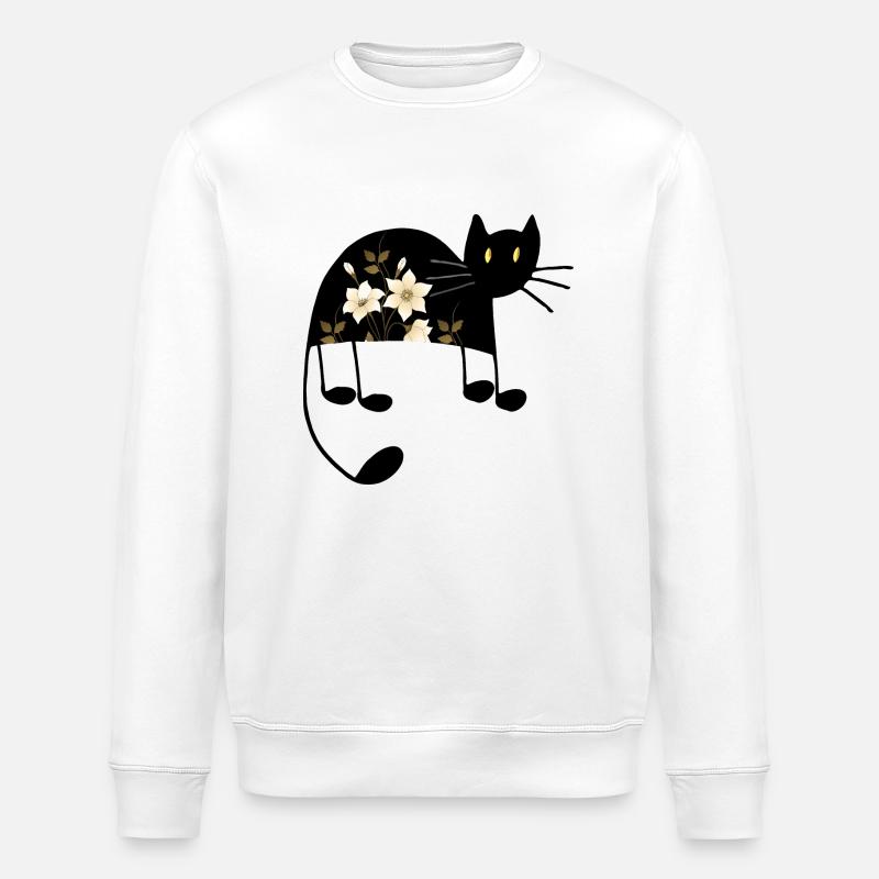 Chat - Sweat bio ROLLER Stanley/Stella Unisexe - blanc