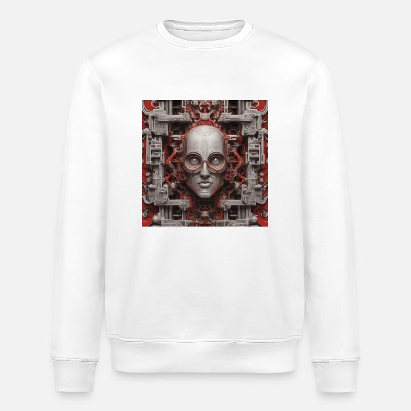 Beyond minds and machines - Stanley/Stella ROLLER Unisex Organic Sweatshirt - white
