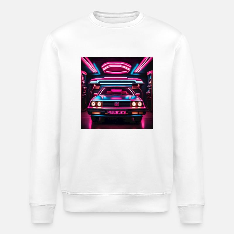 Neon car GMW - Stanley/Stella Unisex Bio-Sweatshirt ROLLER - Weiß