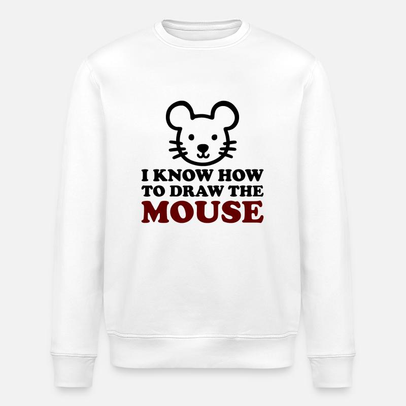 The Mouse - Stanley/Stella Unisex Bio-Sweatshirt ROLLER - Weiß