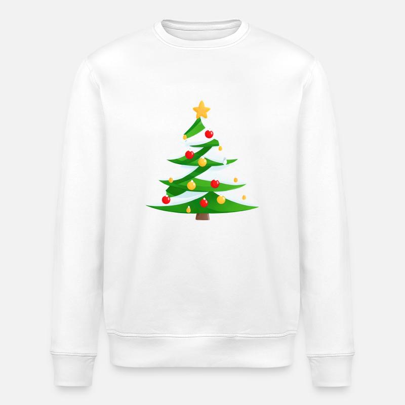 Weihnachten Geschenk Weihnachtsbaum Tannenbaum - Stanley/Stella Unisex Bio-Sweatshirt ROLLER - Weiß