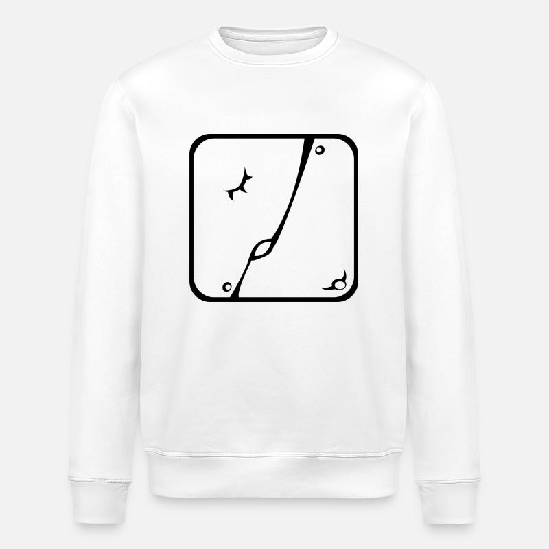 6 Kin Maya BLK Hug - Stanley/Stella ROLLER Unisex Organic Sweatshirt - white