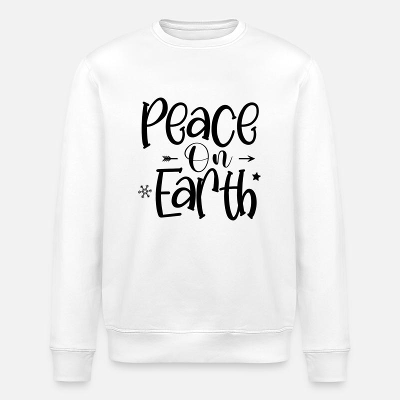Peace On Earth - Stanley/Stella Unisex Bio-Sweatshirt ROLLER - Weiß