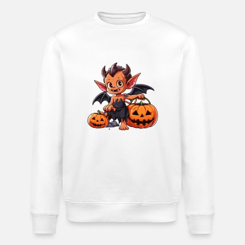 Halloween-Teufel - Stanley/Stella Unisex Bio-Sweatshirt ROLLER - Weiß