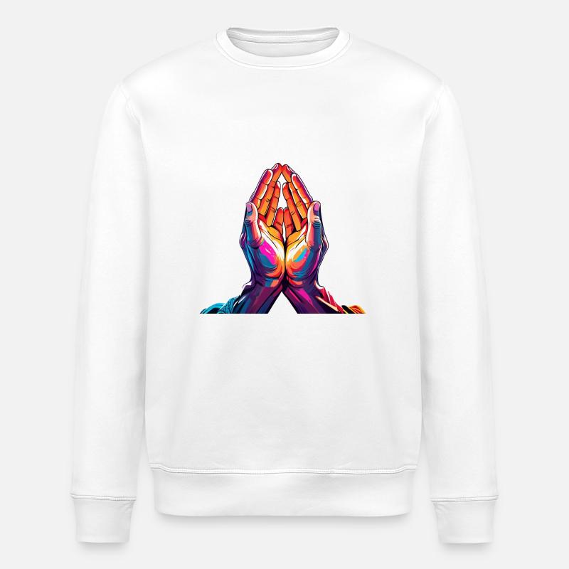 Pray to Heaven - Stanley/Stella Unisex Bio-Sweatshirt ROLLER - Weiß