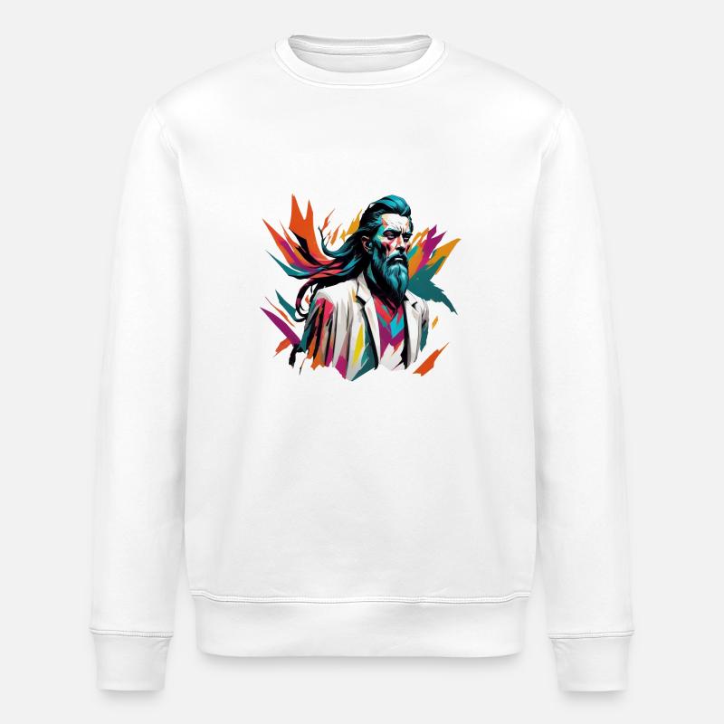 Man Beard - Stanley/Stella Unisex Bio-Sweatshirt ROLLER - Weiß
