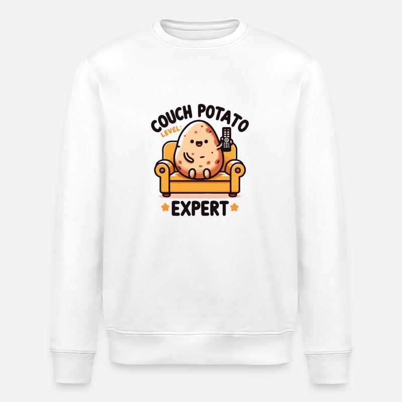 Couch Potato Experte - Stanley/Stella Unisex Bio-Sweatshirt ROLLER - Weiß