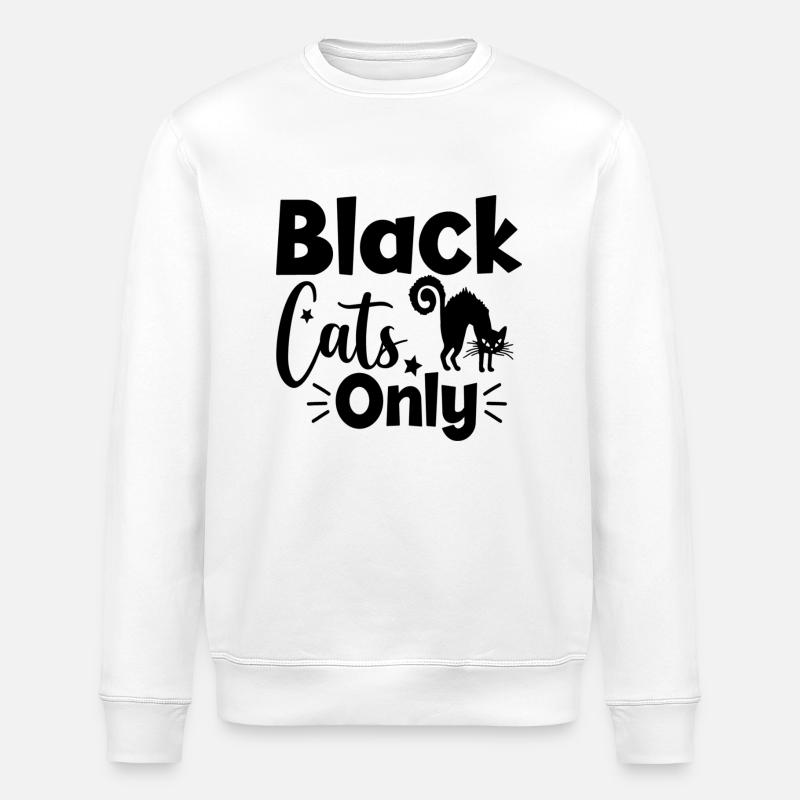 Black Cats Only - Stanley/Stella Unisex Bio-Sweatshirt ROLLER - Weiß