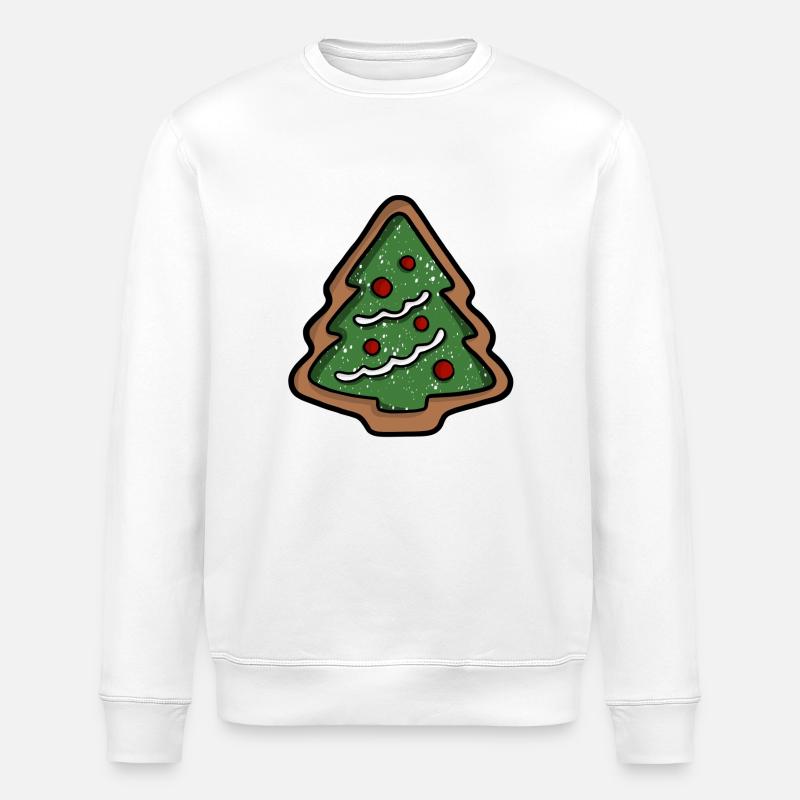 Biscuit sapin de Noël - Sweat bio ROLLER Stanley/Stella Unisexe - blanc