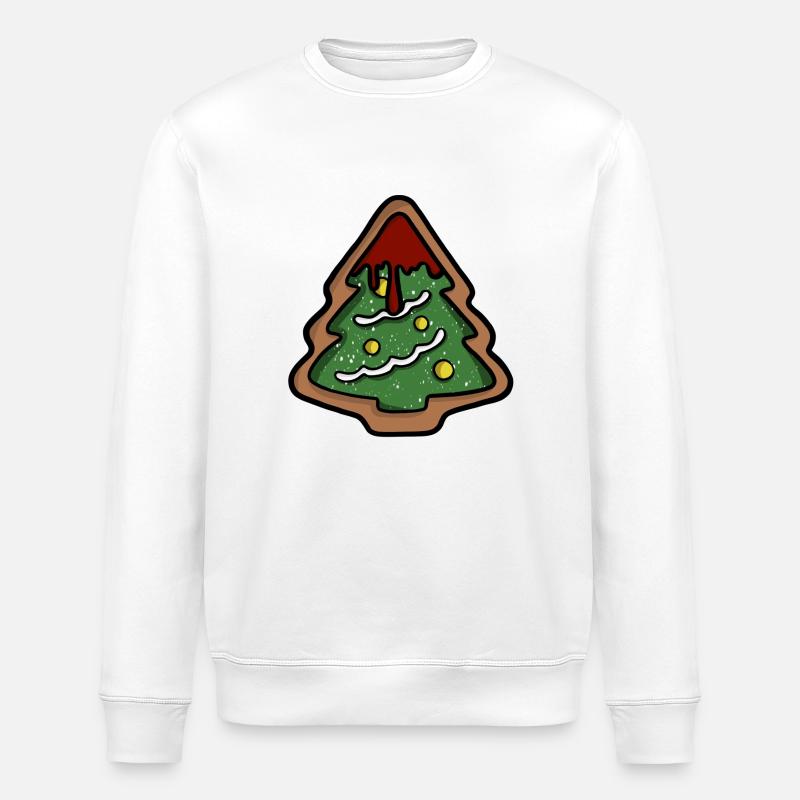 blutiges Weihnachtsbaum Plätzchen - Stanley/Stella Unisex Bio-Sweatshirt ROLLER - Weiß