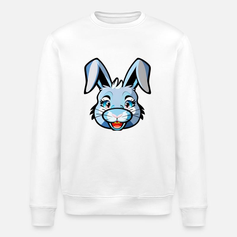 Rabbit Hare - Stanley/Stella ROLLER Unisex Organic Sweatshirt - white
