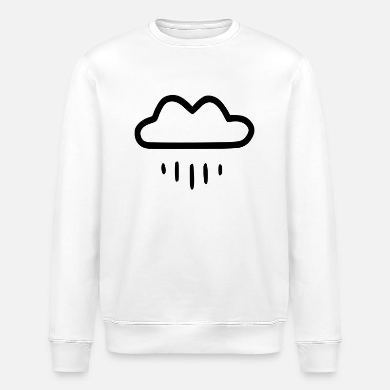 Nuage de pluie simple - Sweat bio ROLLER Stanley/Stella Unisexe - blanc