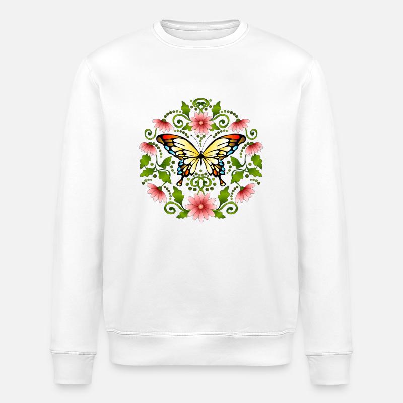 Schmetterling - Stanley/Stella Unisex Bio-Sweatshirt ROLLER - Weiß