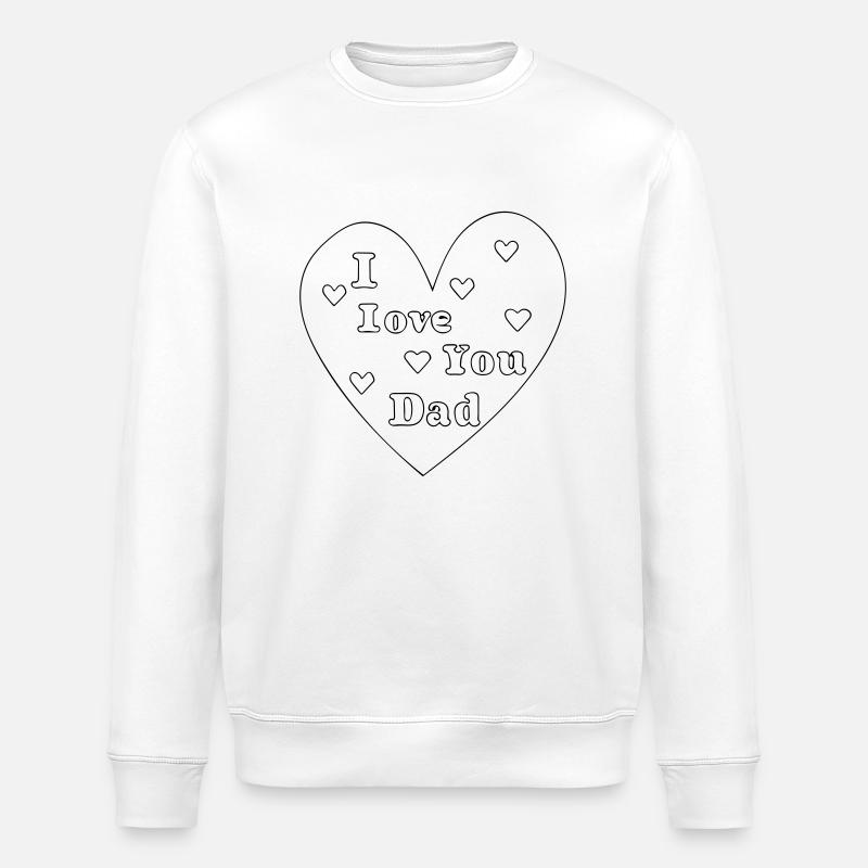 je t'aime papa - Sweat bio ROLLER Stanley/Stella Unisexe - blanc