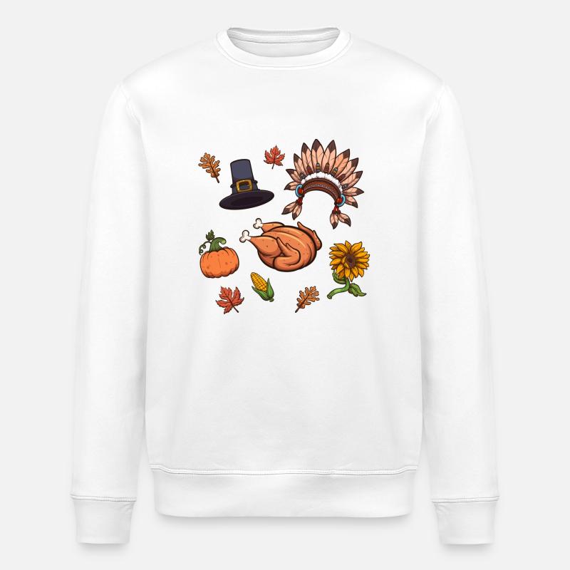 Éléments de Thanksgiving - Sweat bio ROLLER Stanley/Stella Unisexe - blanc