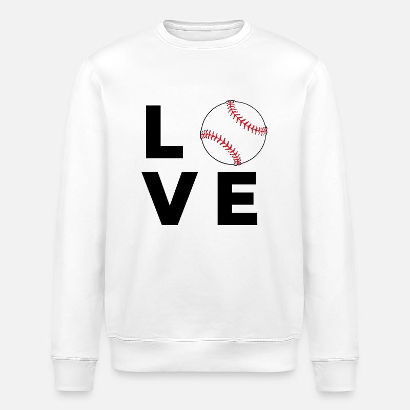 Baseball-Liebe - Stanley/Stella Unisex Bio-Sweatshirt ROLLER - Weiß