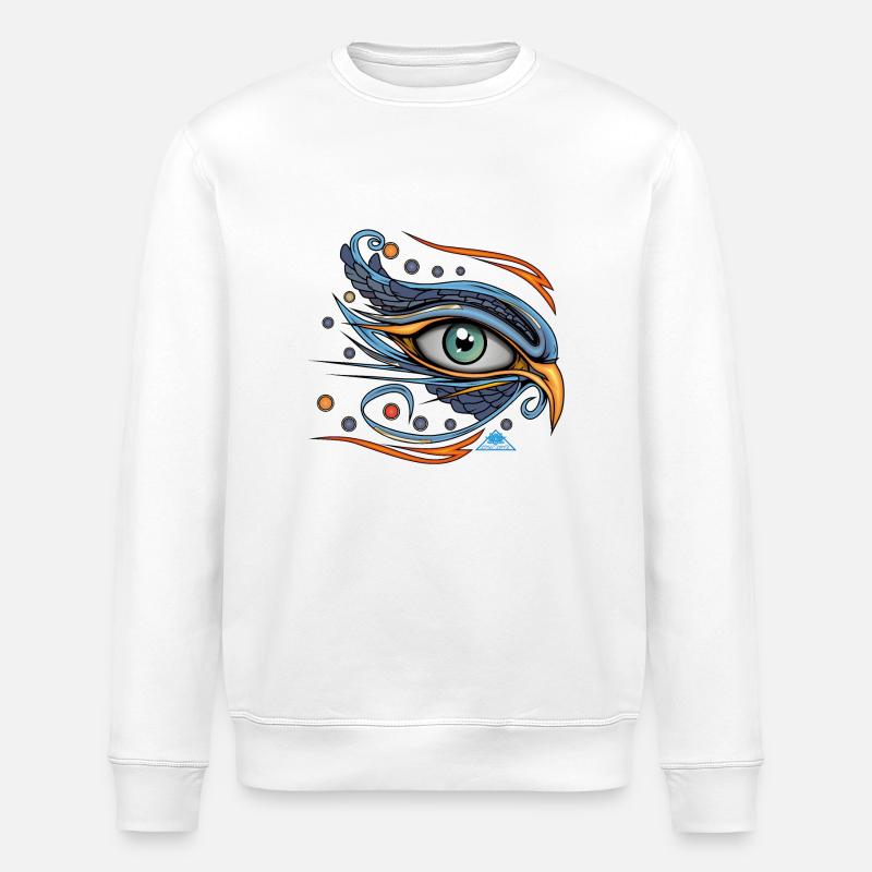 Horusauge-Symbol - Stanley/Stella Unisex Bio-Sweatshirt ROLLER - Weiß