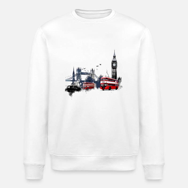 Londres, la capitale vibrante - Sweat bio ROLLER Stanley/Stella Unisexe - blanc