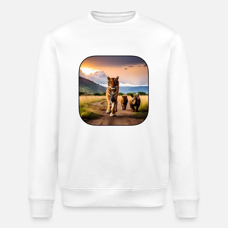 afrikan tiefer - Stanley/Stella Unisex Bio-Sweatshirt ROLLER - Weiß