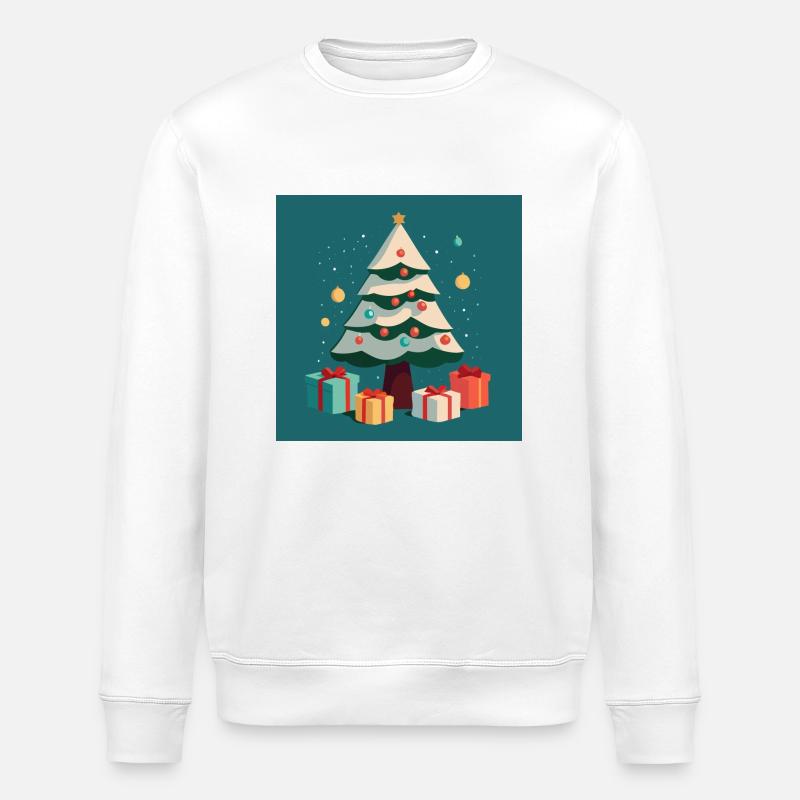 Weihnachtsbaum / Weihnachten /Tannenbaum - Stanley/Stella Unisex Bio-Sweatshirt ROLLER - Weiß