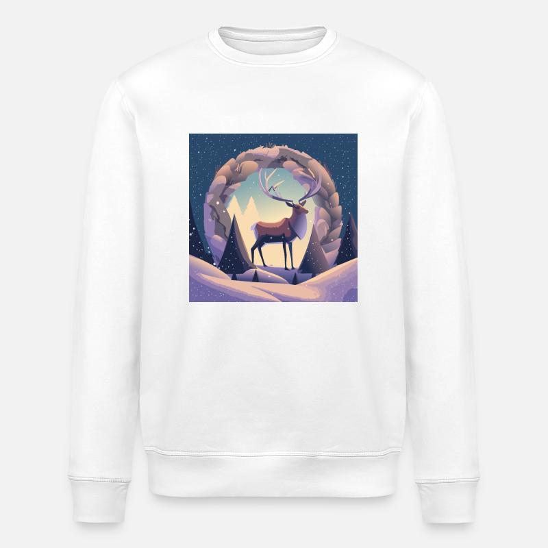 Hirsch Kranz - Stanley/Stella Unisex Bio-Sweatshirt ROLLER - Weiß