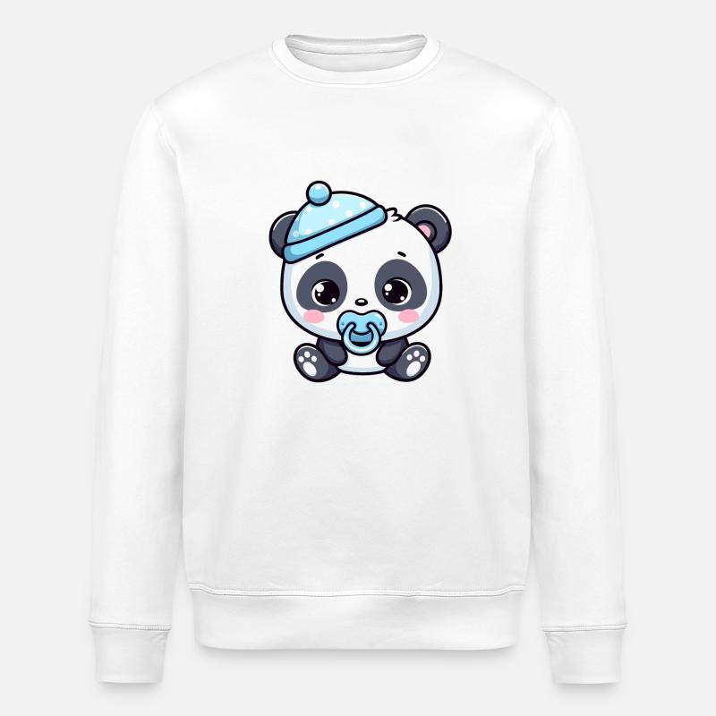 Bébé panda - Sweat bio ROLLER Stanley/Stella Unisexe - blanc