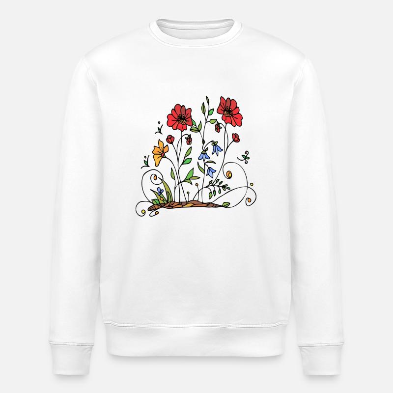 Fleur - Sweat bio ROLLER Stanley/Stella Unisexe - blanc