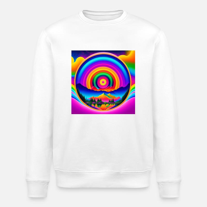 Psychedelic Trip - Stanley/Stella ROLLER Unisex Organic Sweatshirt - white