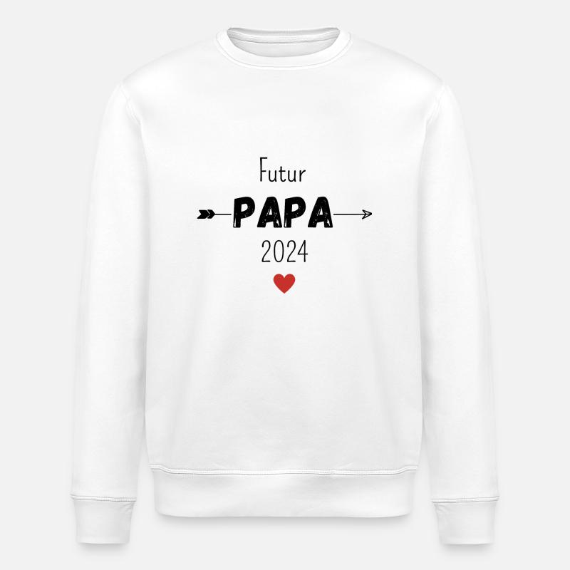 Futur papa 2024 - Sweat bio ROLLER Stanley/Stella Unisexe - blanc