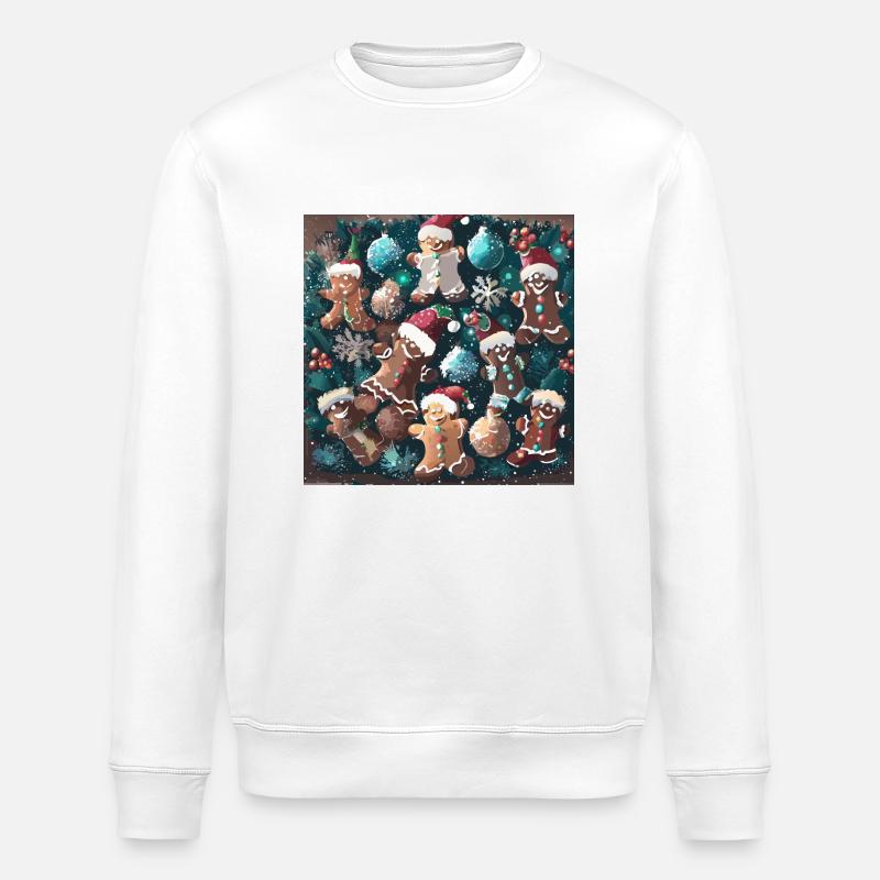 Lebkuchen Männchen - Stanley/Stella Unisex Bio-Sweatshirt ROLLER - Weiß